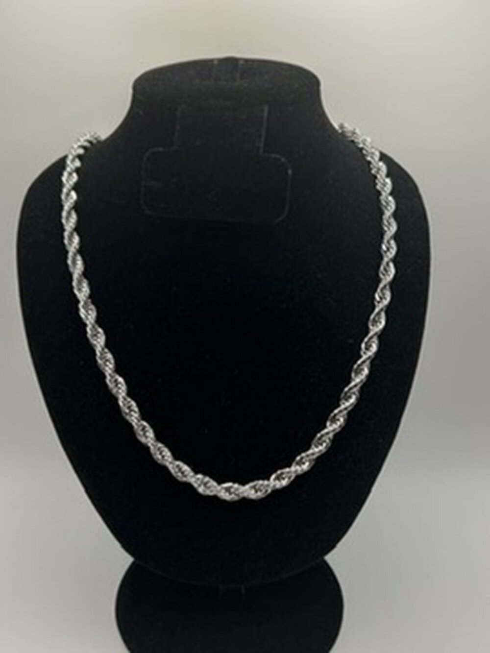 Real Silver Rope Chain Stainless Steel Plated 6mm 22 Inch Durable Waterproof